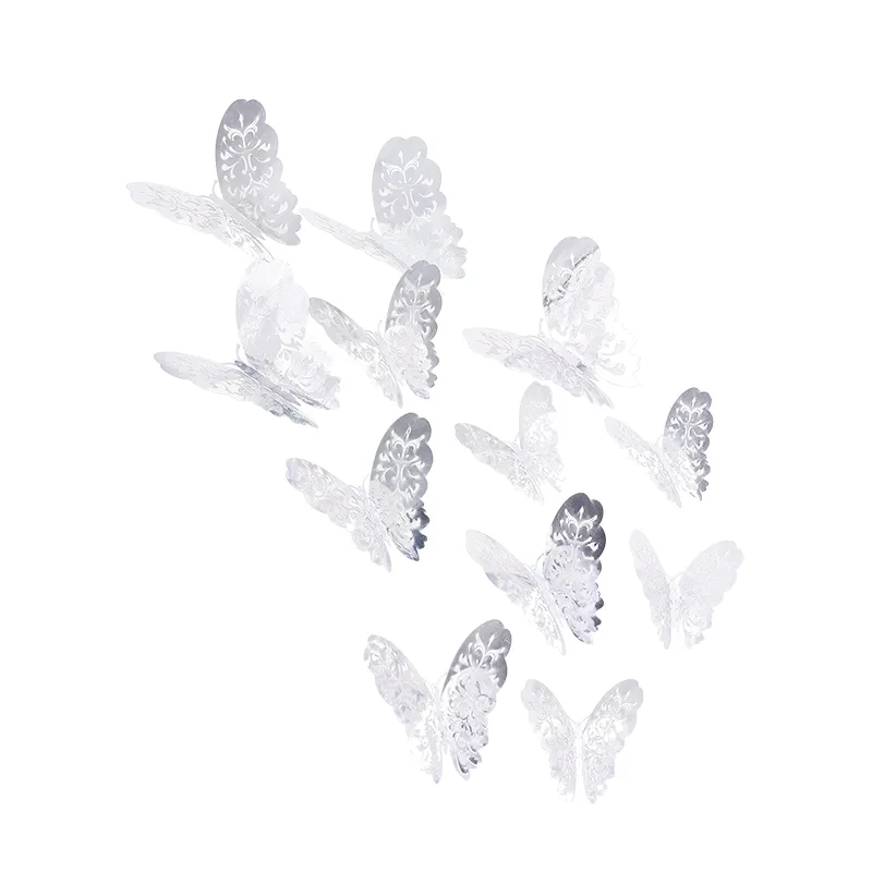 Patterned 3D Butterfly Wall Stickers Set