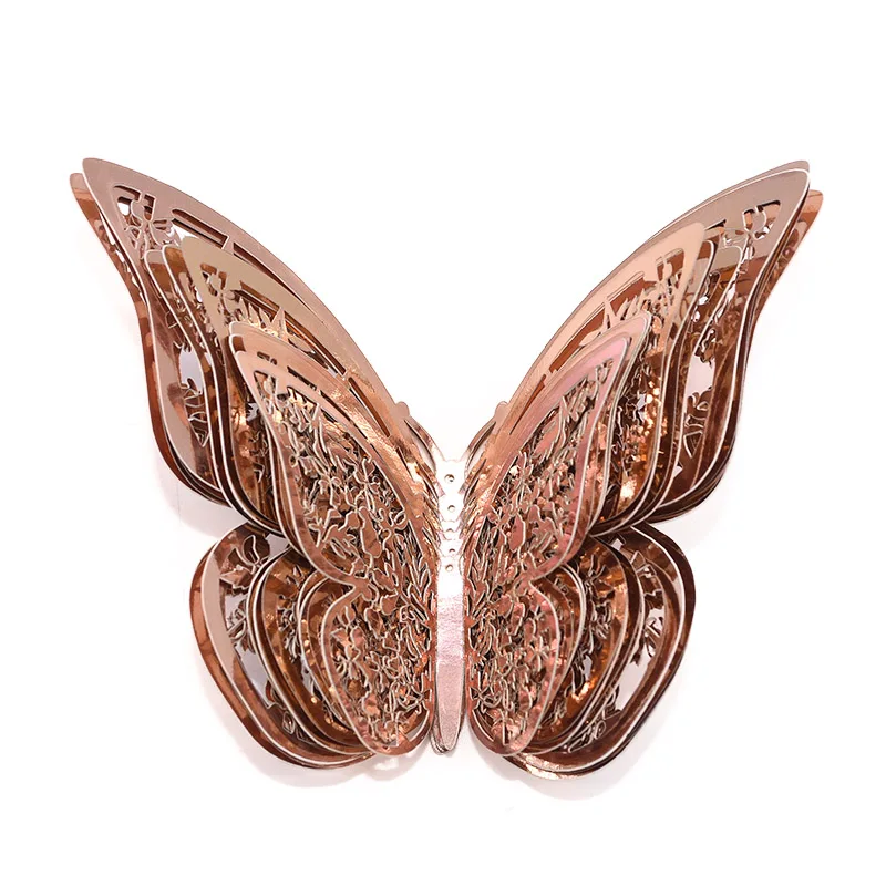Patterned 3D Butterfly Wall Stickers Set