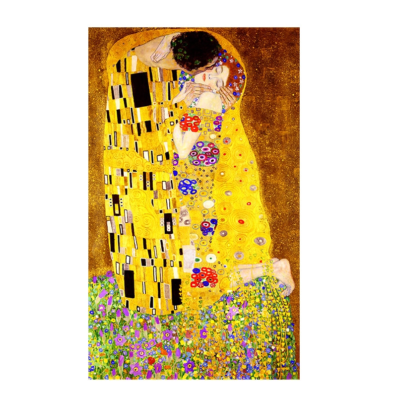 Gustav Klimt Kiss Canvas Poster