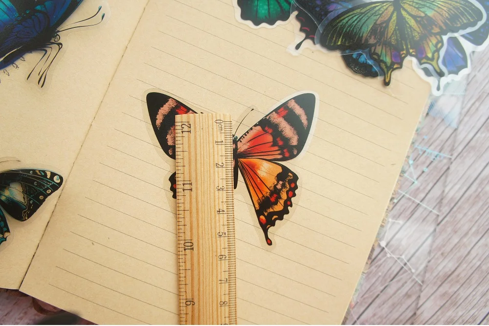 Tropical Rainforest Butterfly PVC Stickers 28 pcs Set
