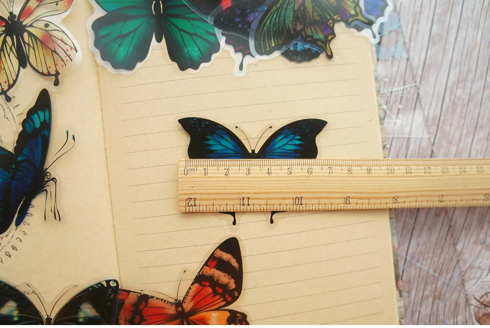 Tropical Rainforest Butterfly PVC Stickers 28 pcs Set