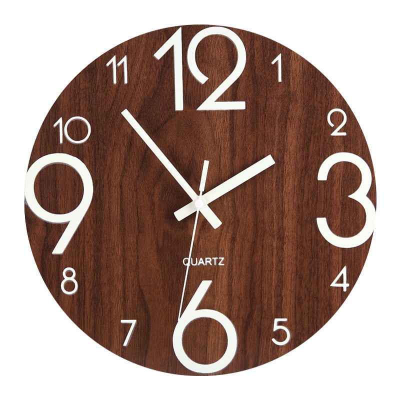 Luminous Wooden Wall Clock