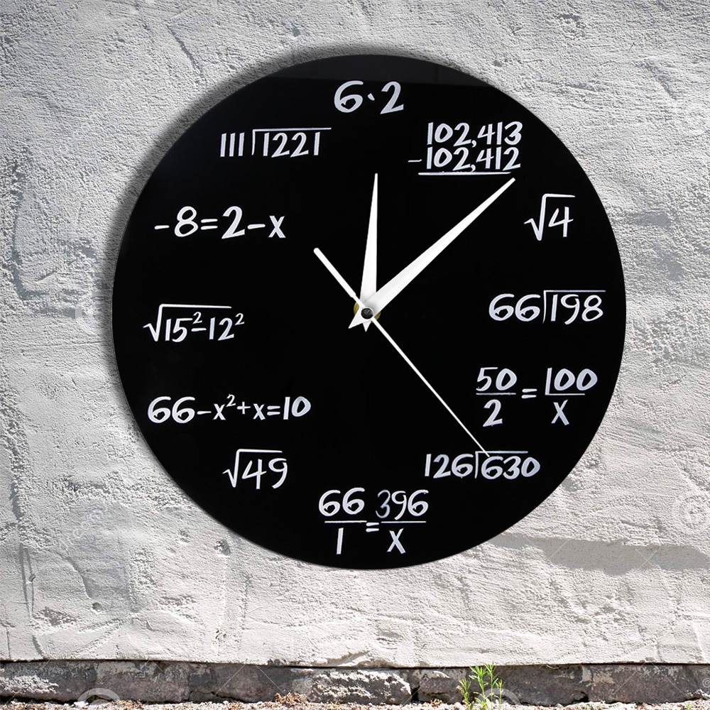 Geek Math Formula Design Wall Clock