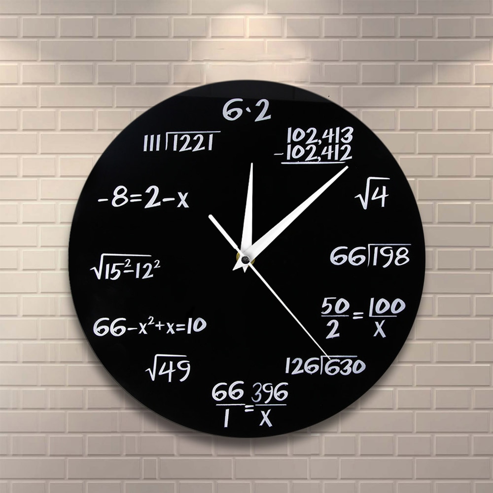 Geek Math Formula Design Wall Clock
