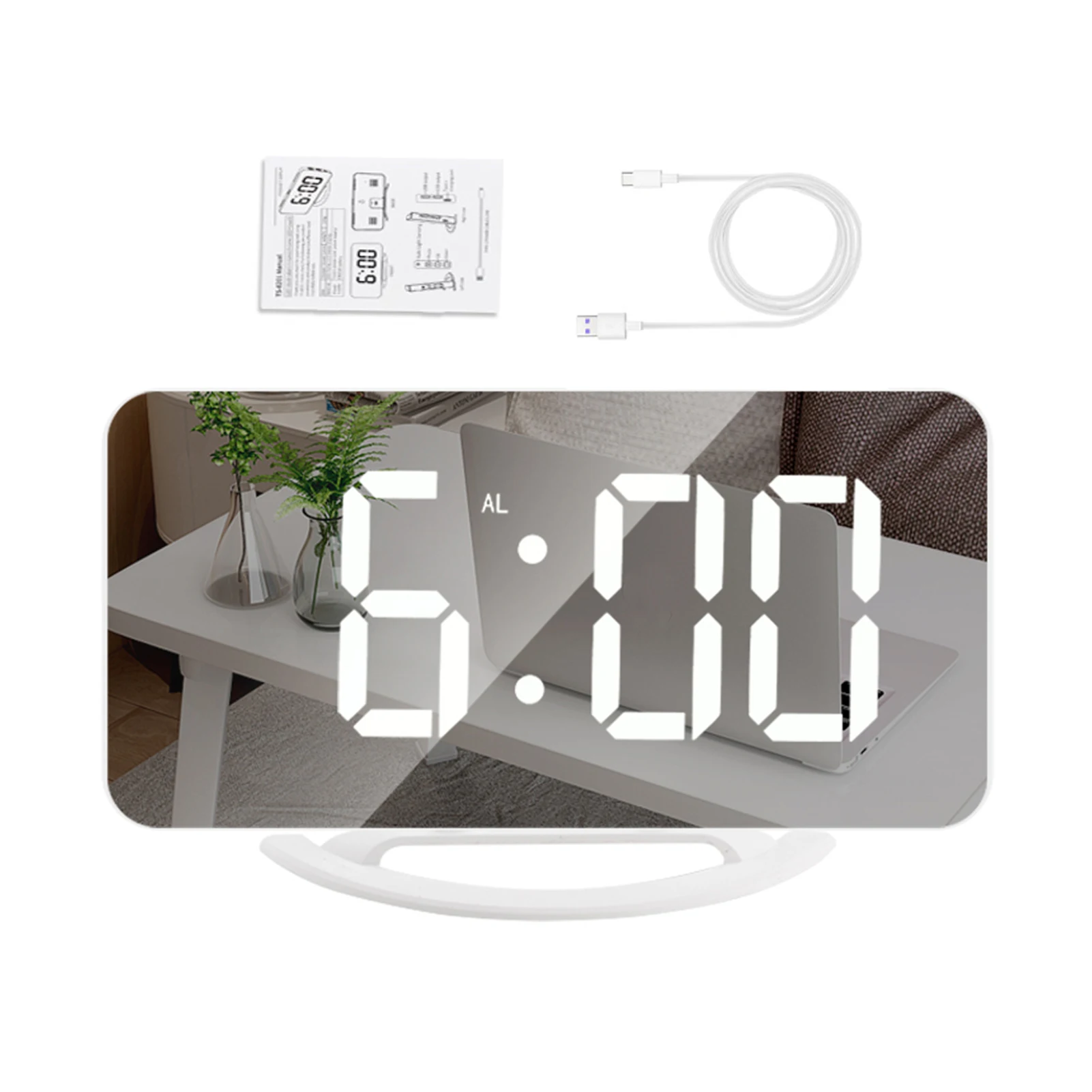 LED Mirror Digital Clock
