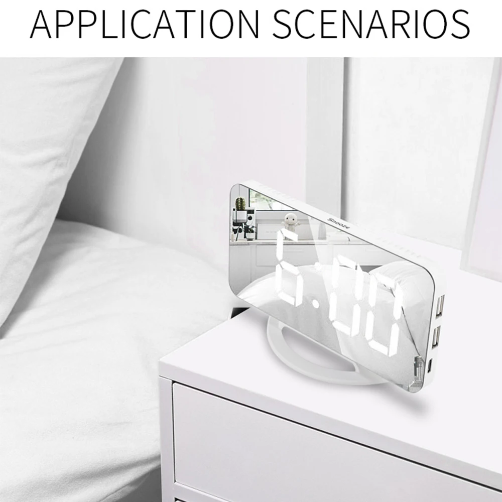 LED Mirror Digital Clock