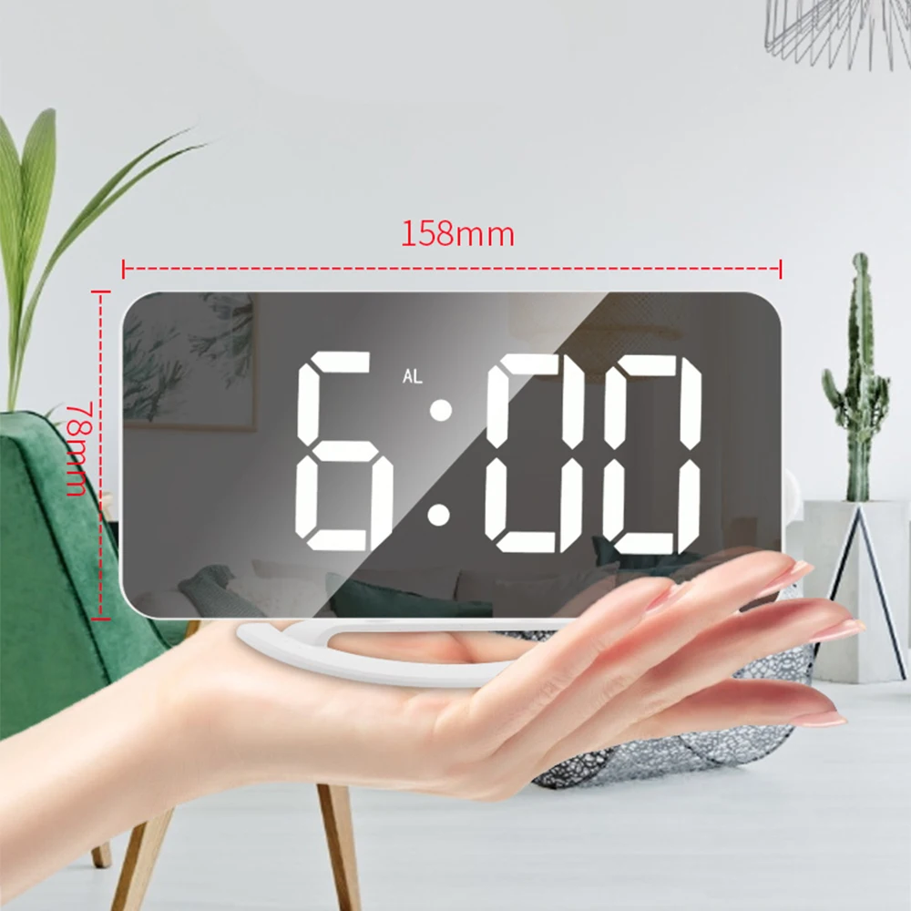LED Mirror Digital Clock