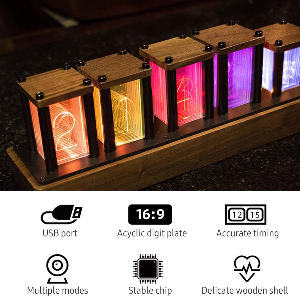 RGB Light Imitation Digital Clock