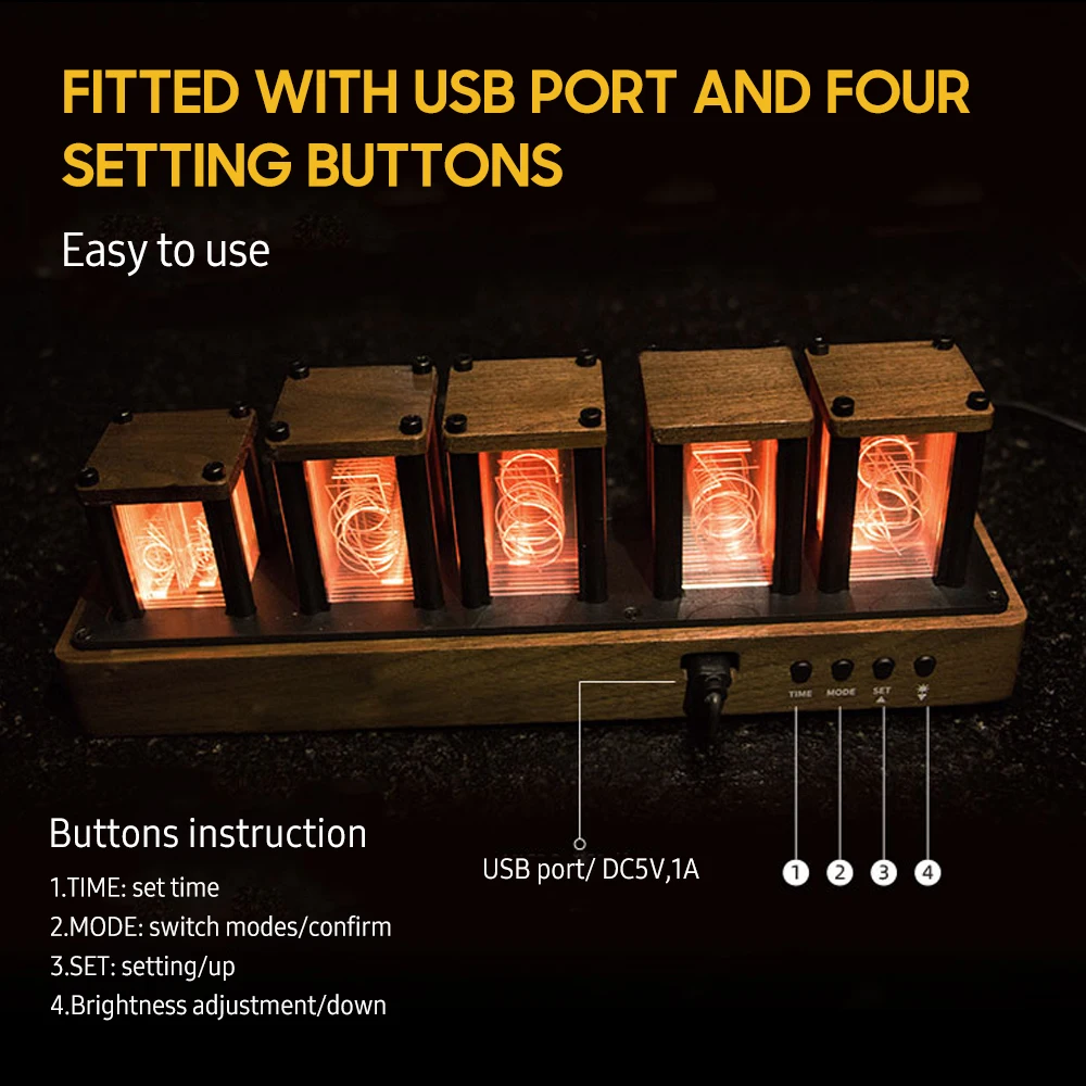 RGB Light Imitation Digital Clock