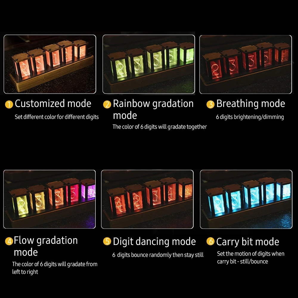 RGB Light Imitation Digital Clock