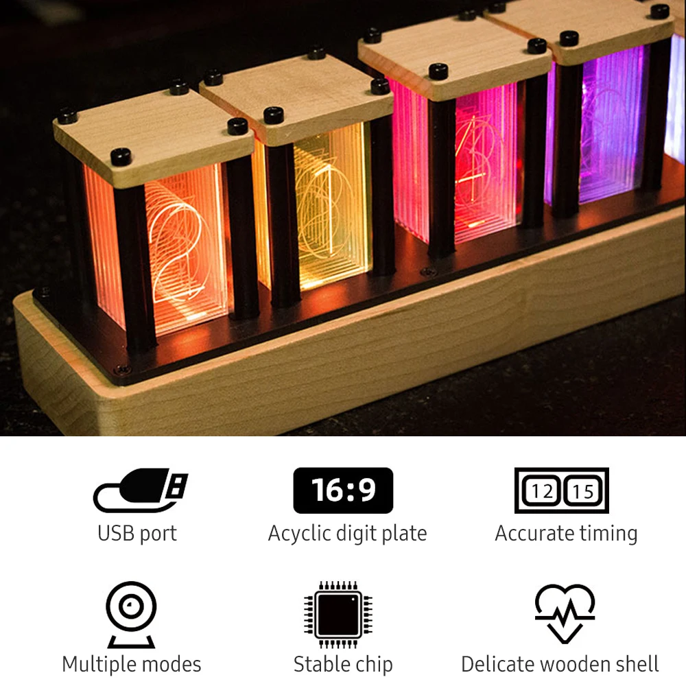 RGB Light Imitation Digital Clock