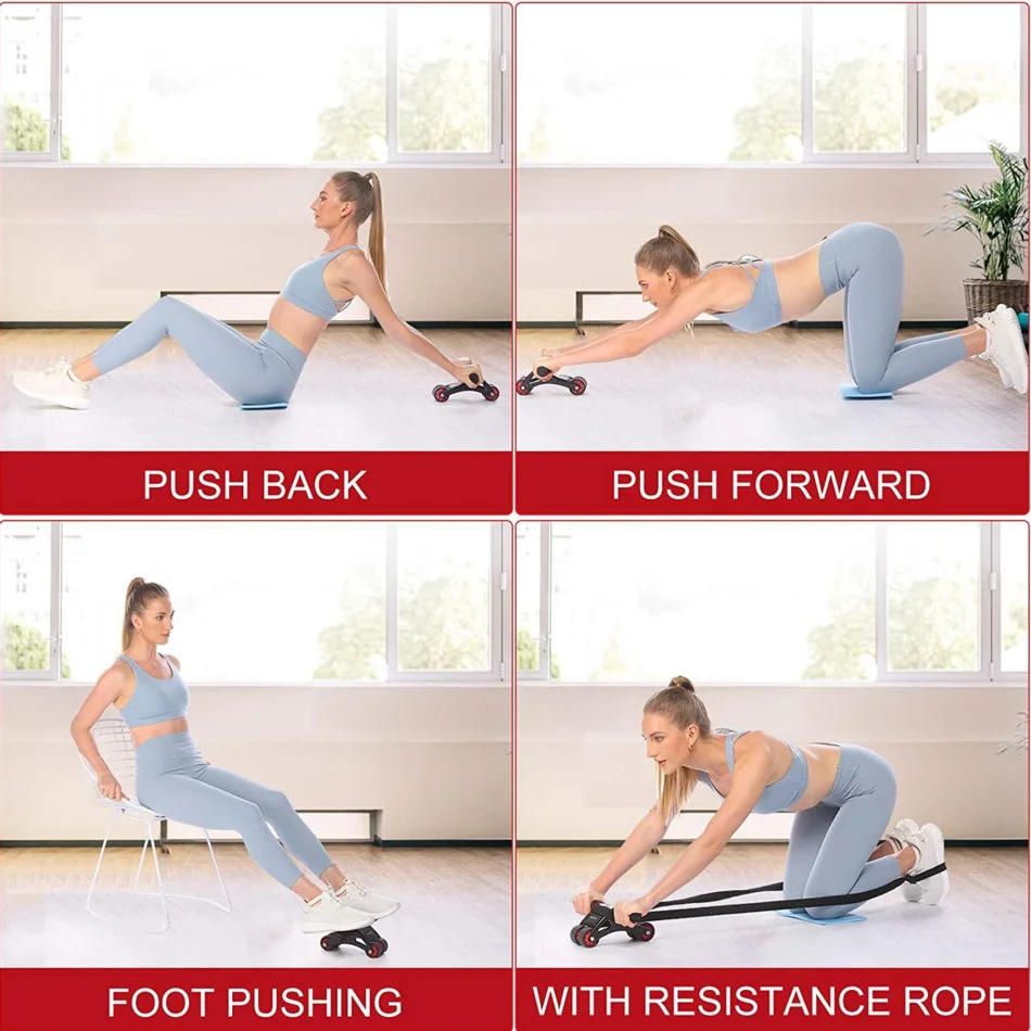 4 Wheels Ab Roller for Core Workout