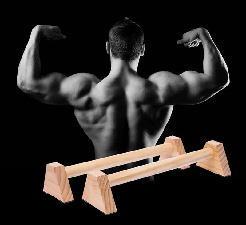 Fitness Wooden Push-Up Stands
