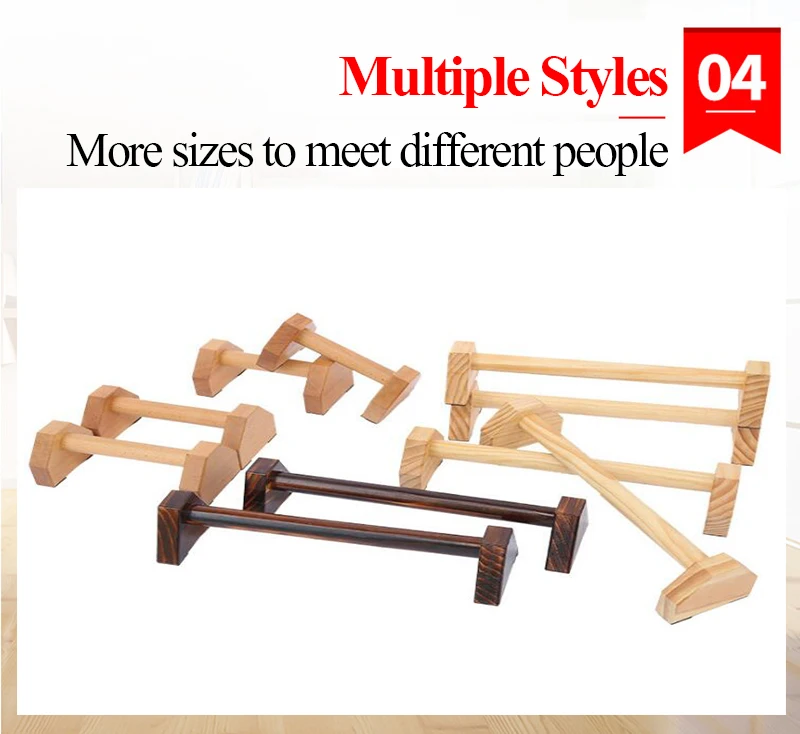 Fitness Wooden Push-Up Stands