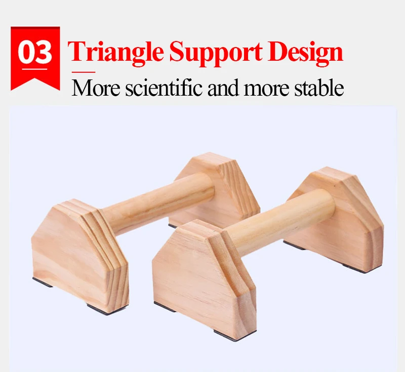 Fitness Wooden Push-Up Stands
